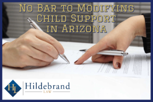 no Bar to modify Child alimentation in Arizona